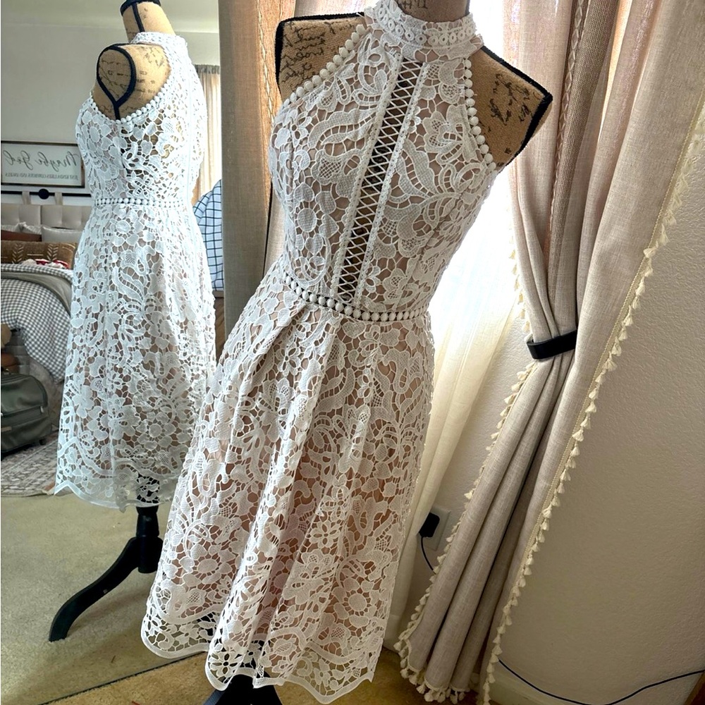 Lace Halter Dress Like New